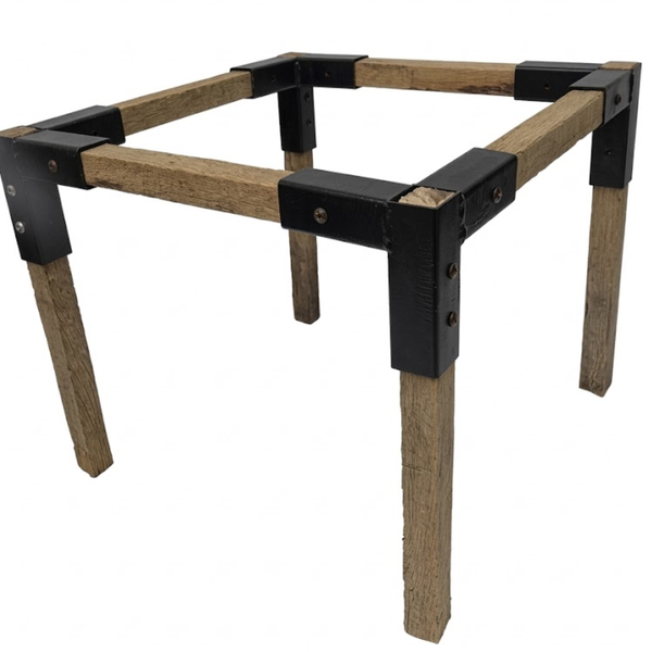 Build A Frame 4 Piece Kit - Suits 25mm (1 Inch) Hardwood Stakes - Heavy Duty Steel Joiners for Plant Support & Netting Frames