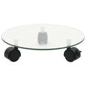 Plant Rollers 2 Pcs Tempered Glass 28 Cm Round