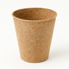 Biodegradable cup made from natural material on a white background