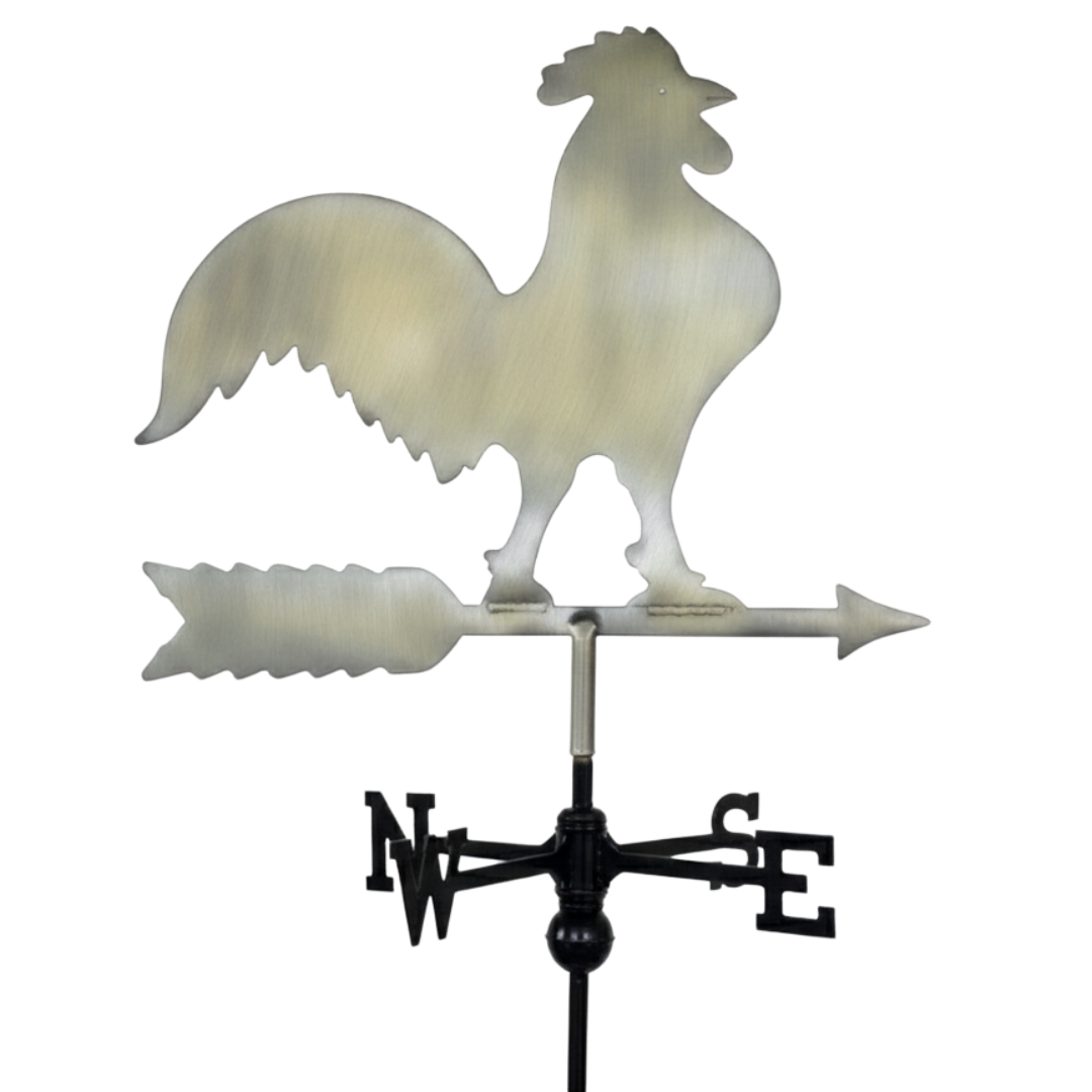 Flat Brass Weather Vane- 35cm Arrow - Classic Wind Direction Indicator