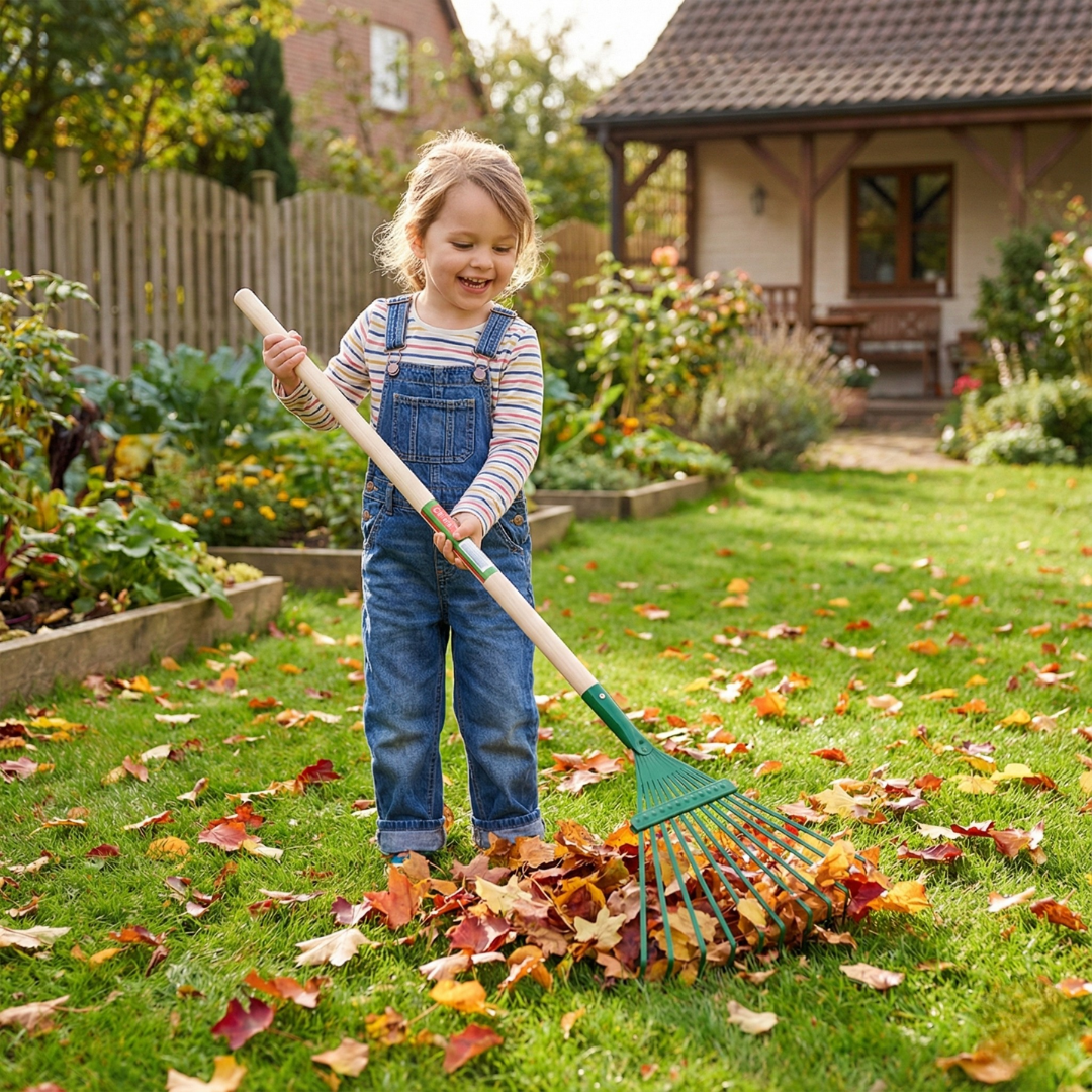 Child's Lawn Rake – Colourful, Lightweight & Perfect for Young Garden