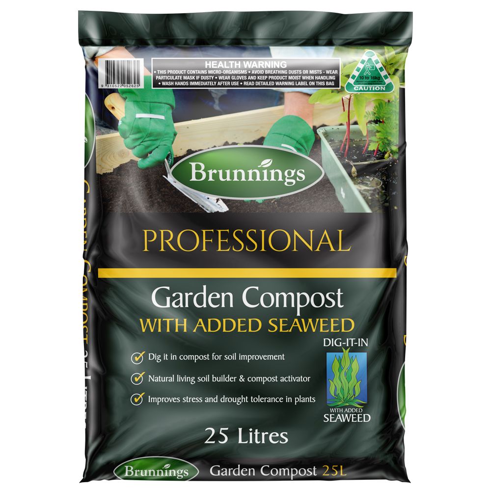 Brunnings Garden Compost with Added Seaweed 25L - Professional Nutrien
