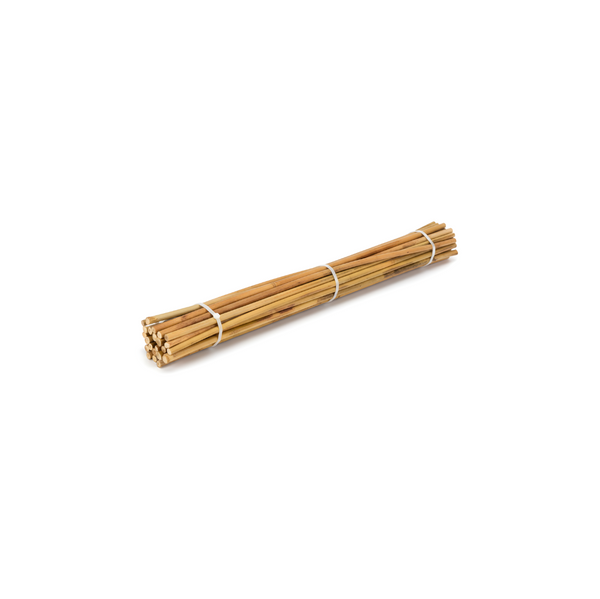 Natural Bamboo Canes (Pack of 15) - 600mm Length (8-10mm Diameter) - General Purpose Support for Plants, Flowers & Seedlings