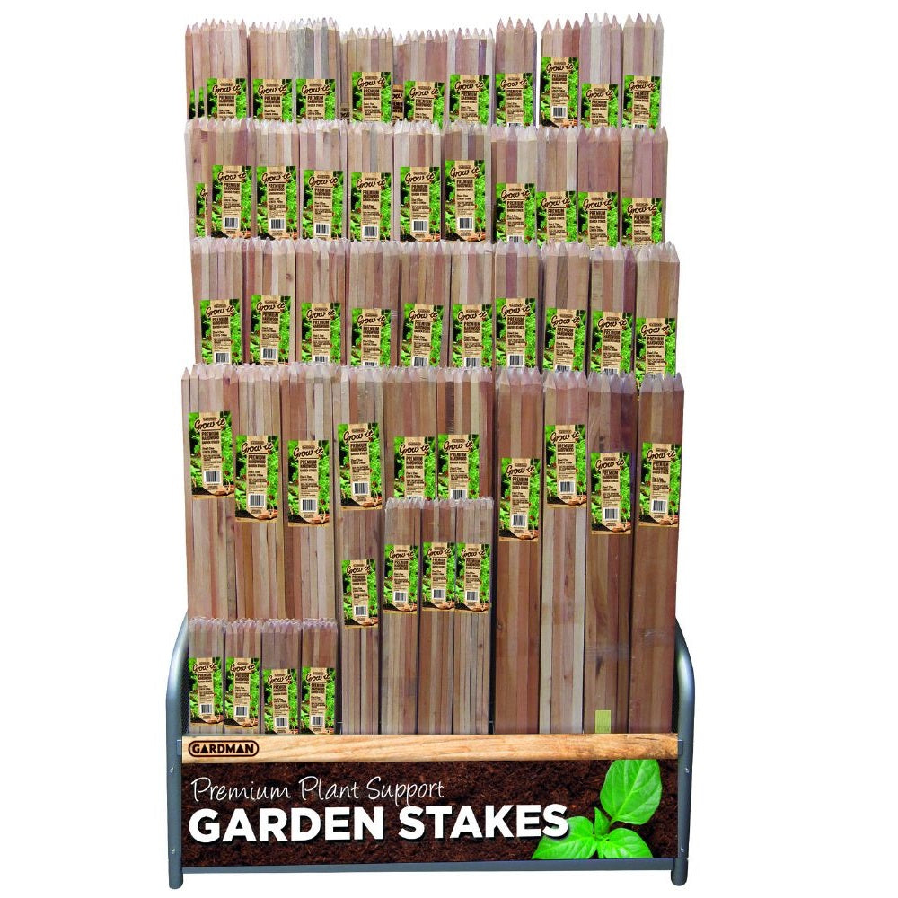 6 x Gardman Hardwood Stakes 25x25x2000mm (6-Pack) - Heavy-Duty Landsca