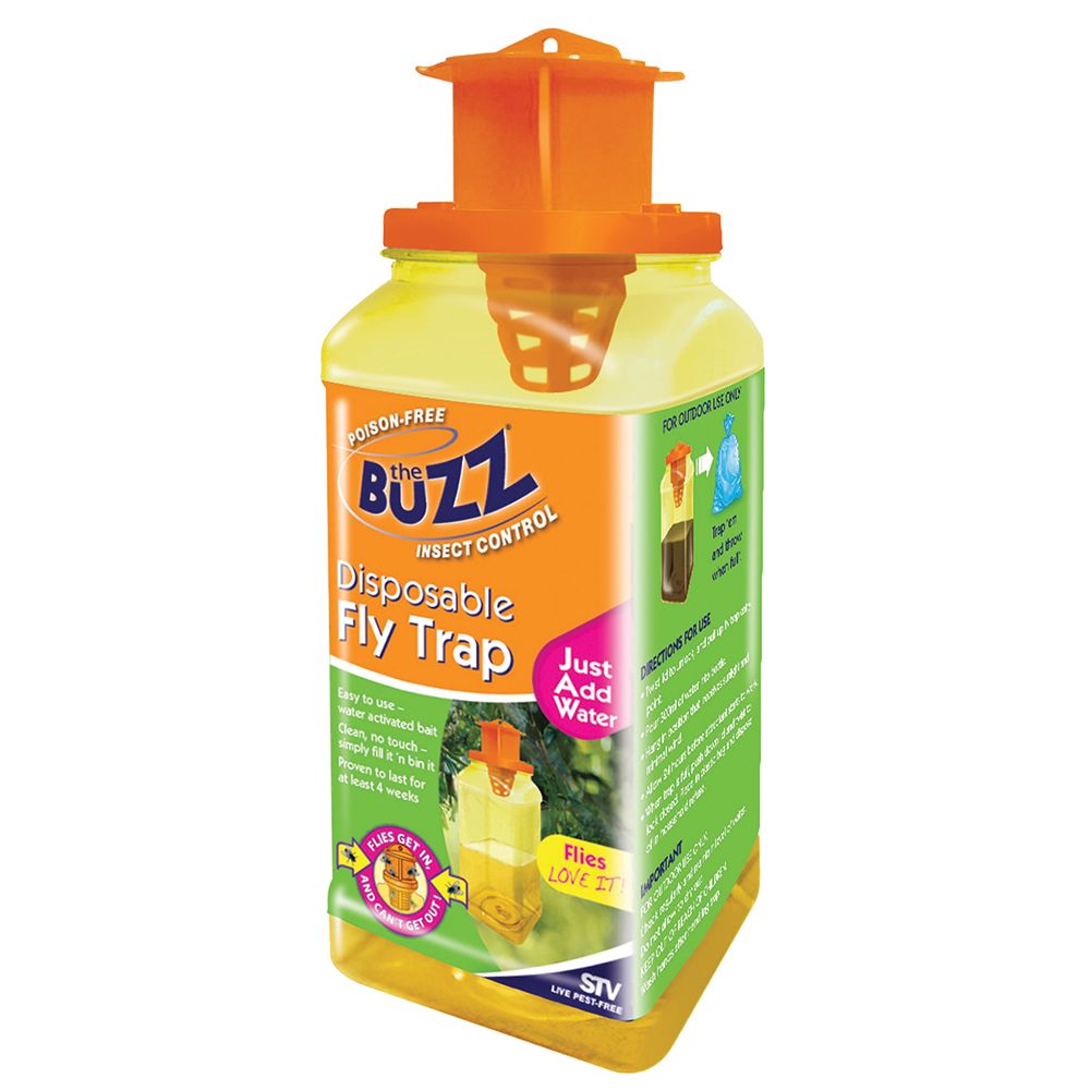 3 x The Buzz Disposable Fly Trap | High-Capacity Outdoor Fly Control