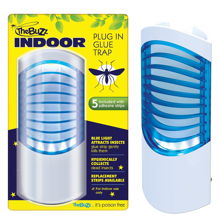 6 x The Buzz Plug-In Insect Killer Glue Strip | Silent & Poison-Free F