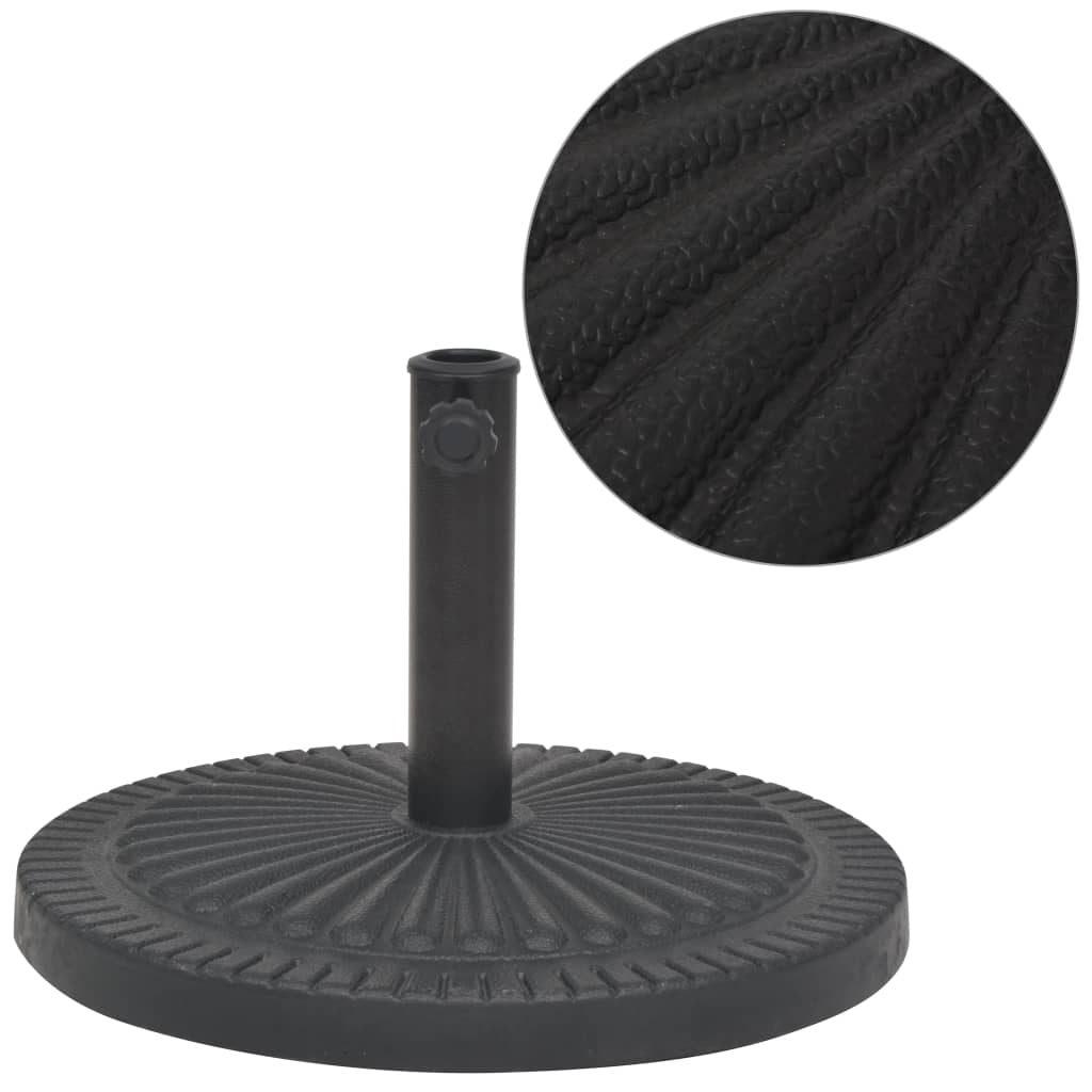 Decorative Round Resin Parasol Base – High-Durability Steel Support wi