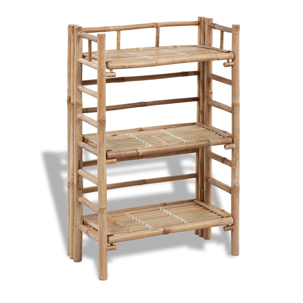 3-Tier Bamboo Plant Rack | Sustainable Timber Display | Indoor & Outdoor