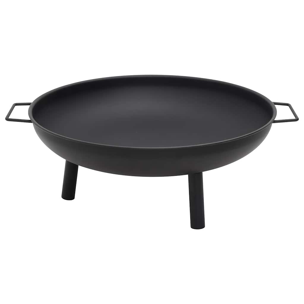67cm Low-Profile Rustic Steel Fire Bowl – Portable Weathered Heater