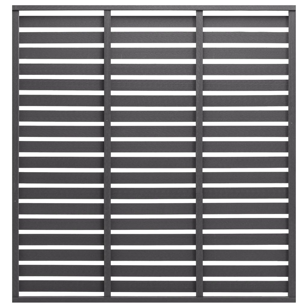 Horizontal WPC Slatted Fence Panel – 180 x 180 cm – Weather-Resistant