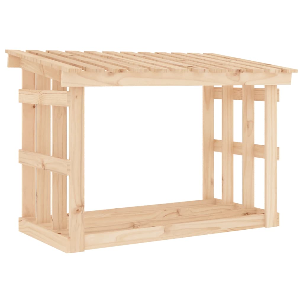Solid Pine Wood Log Store – Raised Outdoor Firewood Rack