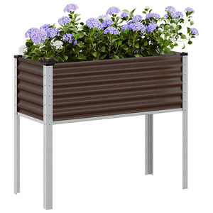 Garden Planter Grey Steel