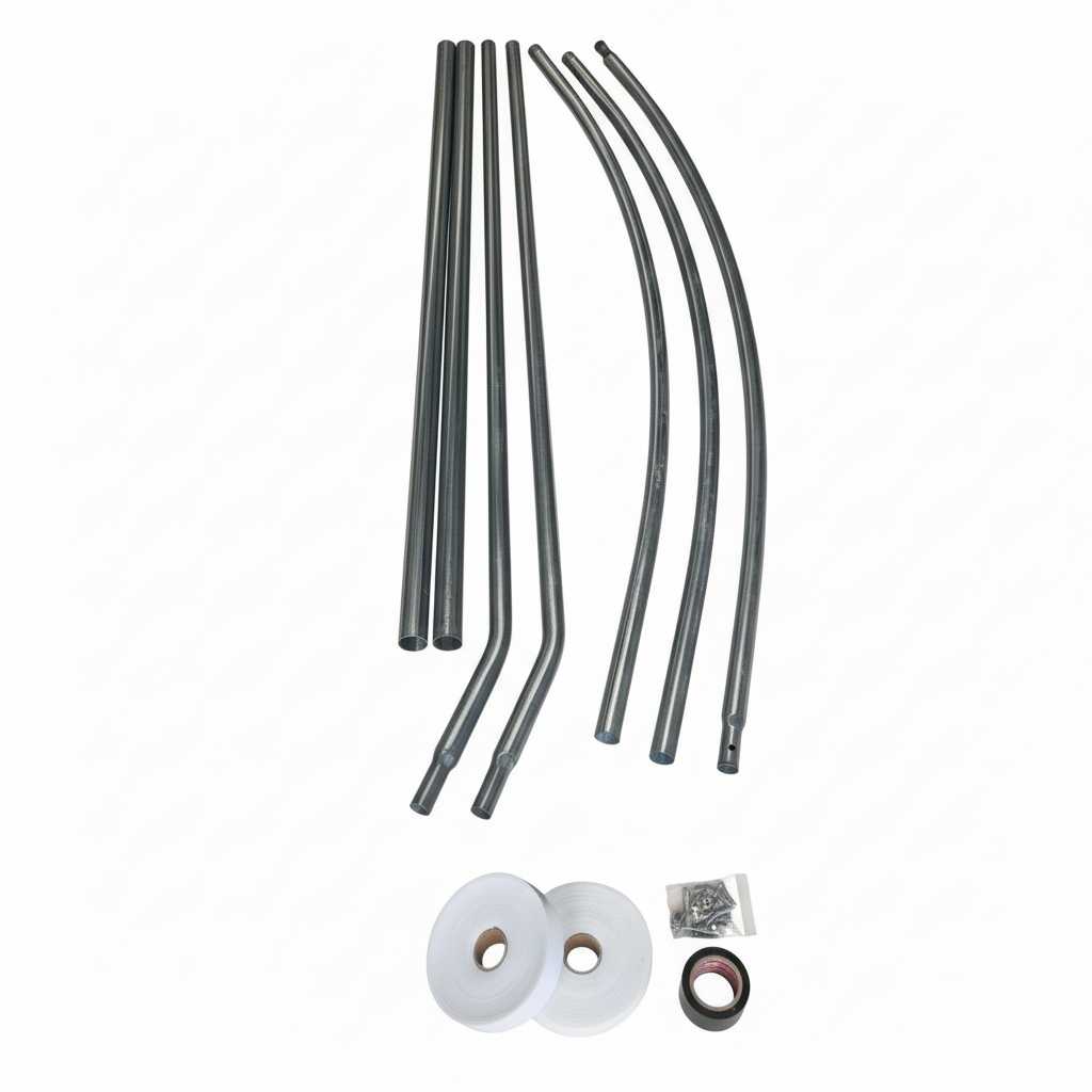 Durable 4m arch kit made from high-quality galvanised steel pipes, designed for strength and corrosion resistance. Ideal for garden, shade, or event structures. Easy to assemble, long-lasting, and suitable for outdoor use.