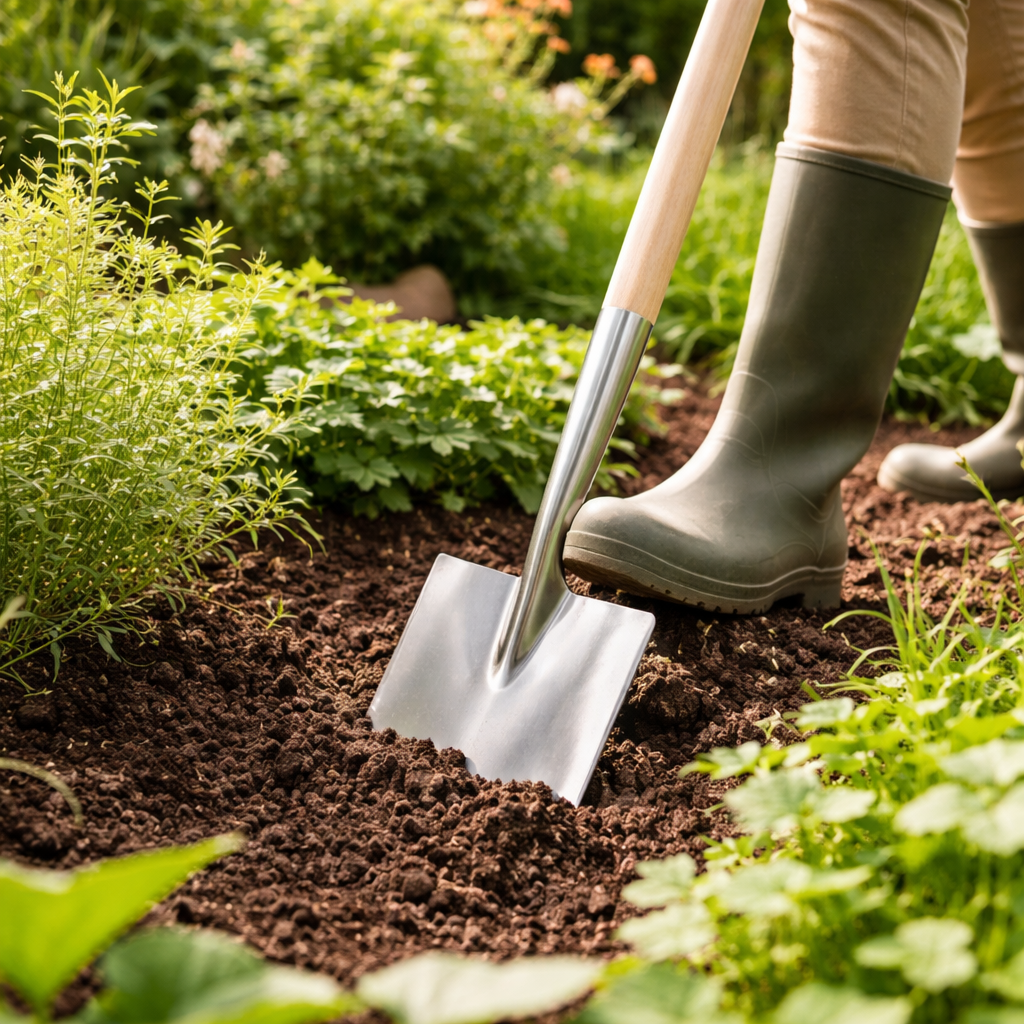 Stainless Steel Border Spade | 960mm FSC Ashwood Handle