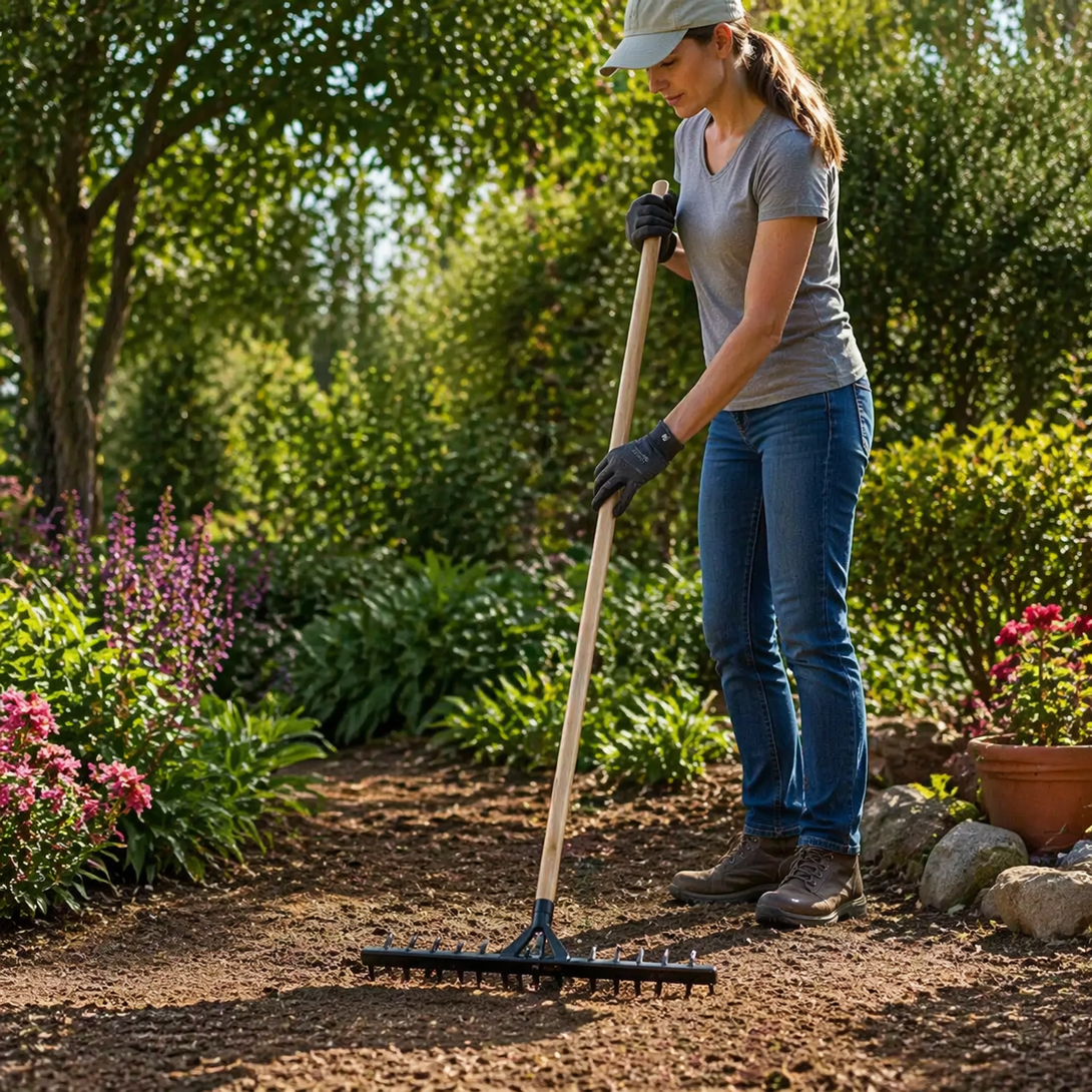 3 x Gardenmaster Garden Rake – 14 Tine – Tempered Steel Soil & Mulch T