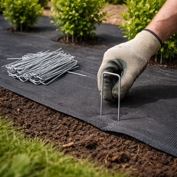 Weed Mat Pins - 150mm Galvanised Steel Anchors | Greenhouse & Polytunnels