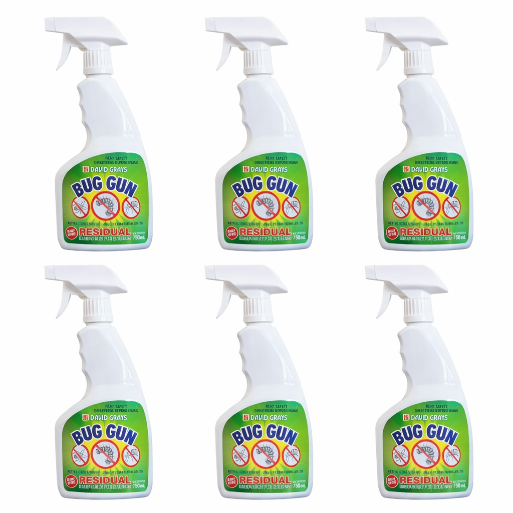 6x David Grays Bug Gun 750ml – Rapid-Action Multi-Purpose Insecticide