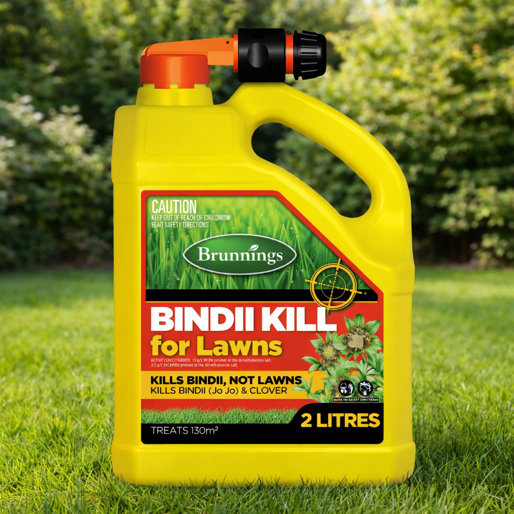 6 x Brunnings Bindii Kill for Lawns Hose-On 2L – Effective Broadleaf C