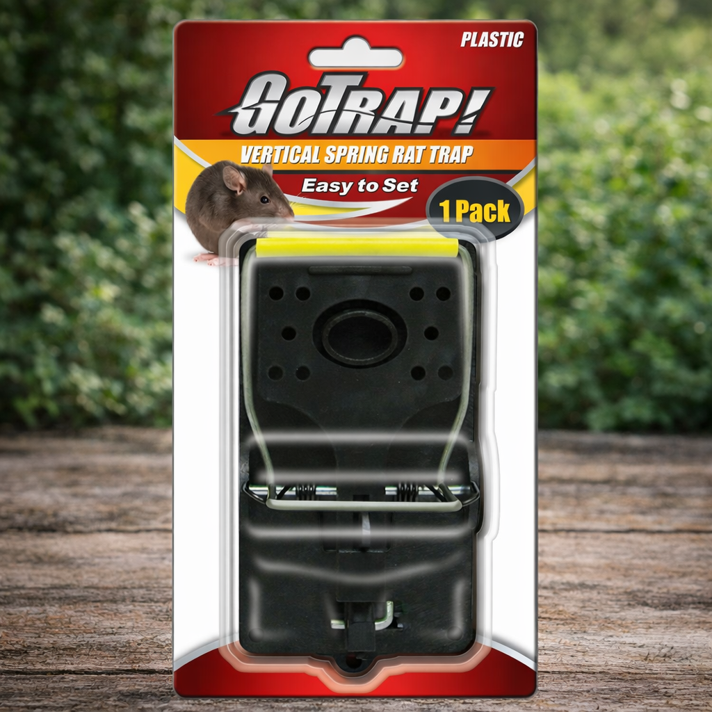 48x Go Trap Vertical Spring Rat Trap | Heavy-Duty Rodent Control Solut