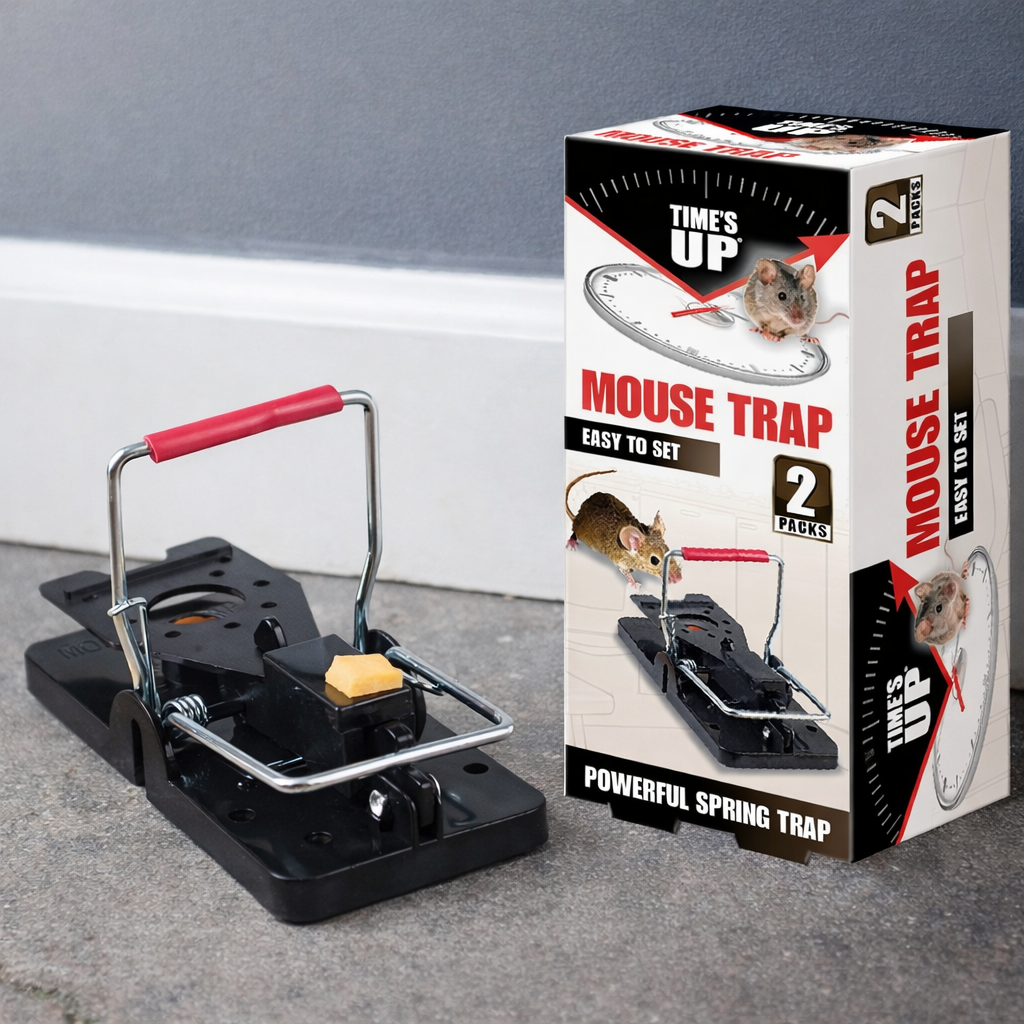 8x Times Up TU Vertical Spring Mouse Trap 2pk | Heavy-Duty Precision R