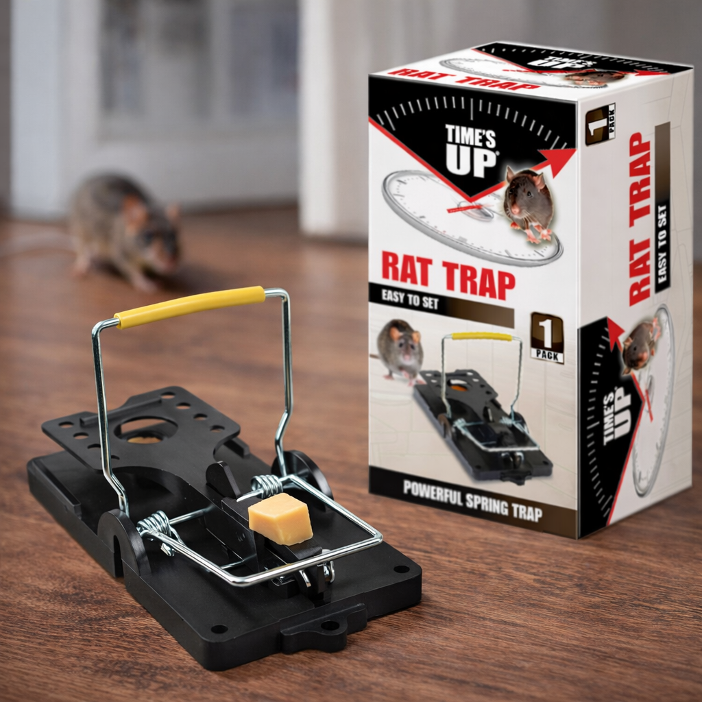 3 x Times Up TU Vertical Spring Rat Trap | Professional Heavy-Duty Rod