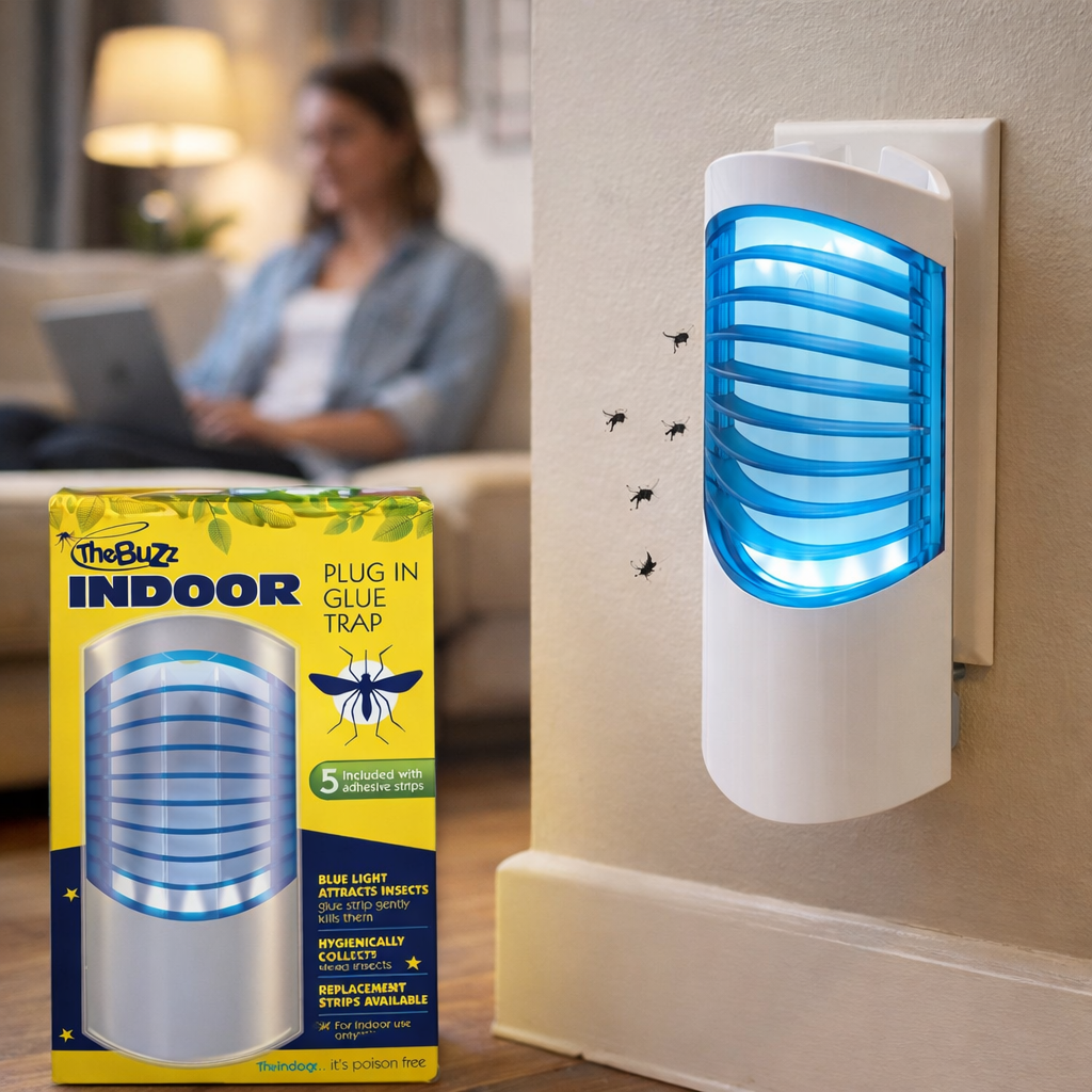 6 x The Buzz Plug-In Insect Killer Glue Strip | Silent & Poison-Free F