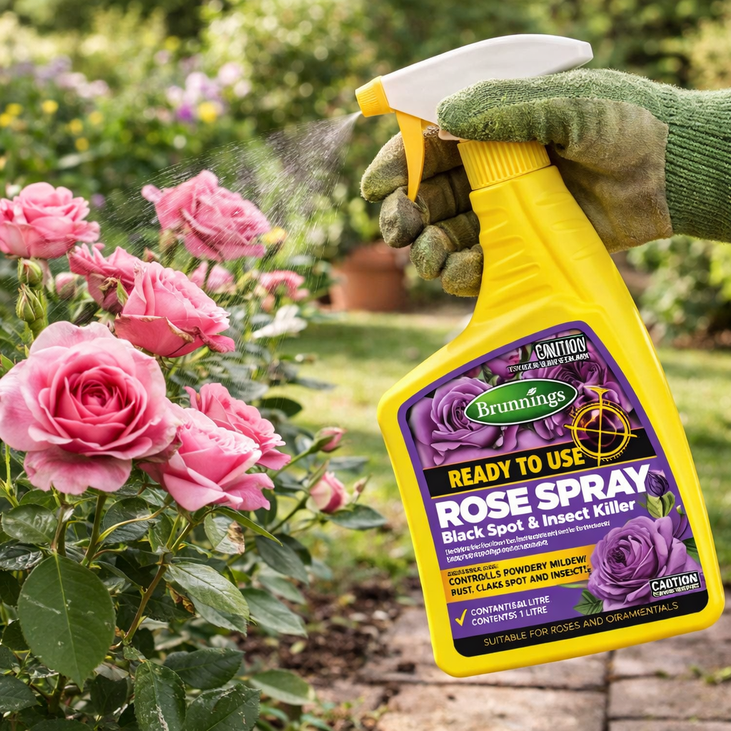 6x Brunnings Rose Spray RTU 1L - Professional Multi-Action Defense Sys