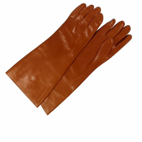 PVC Single Dip (Elbow Length) – Reliable Chemical Protection with Comfortable Cotton Liner