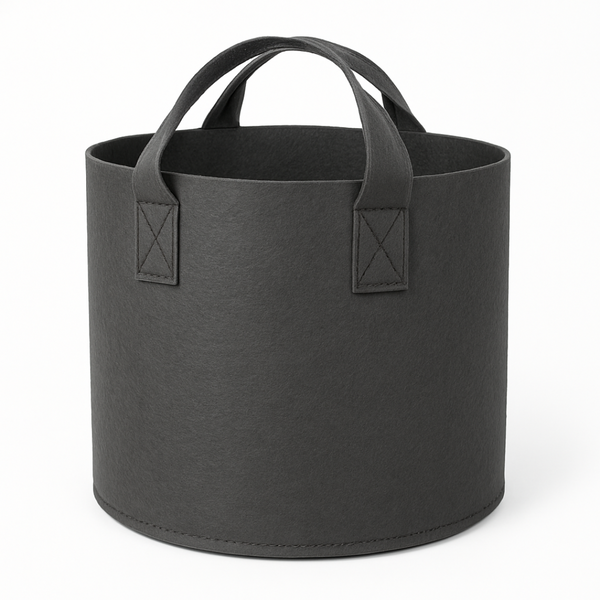 20 Litre (5 Gallon) Fabric Pot - 300mm Diameter (250mm High) - Aerated Grow Bag with Handles