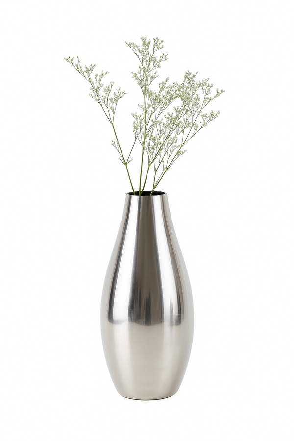 Stainless Steel Tall Vase – Contemporary Elegance with Lasting Durability