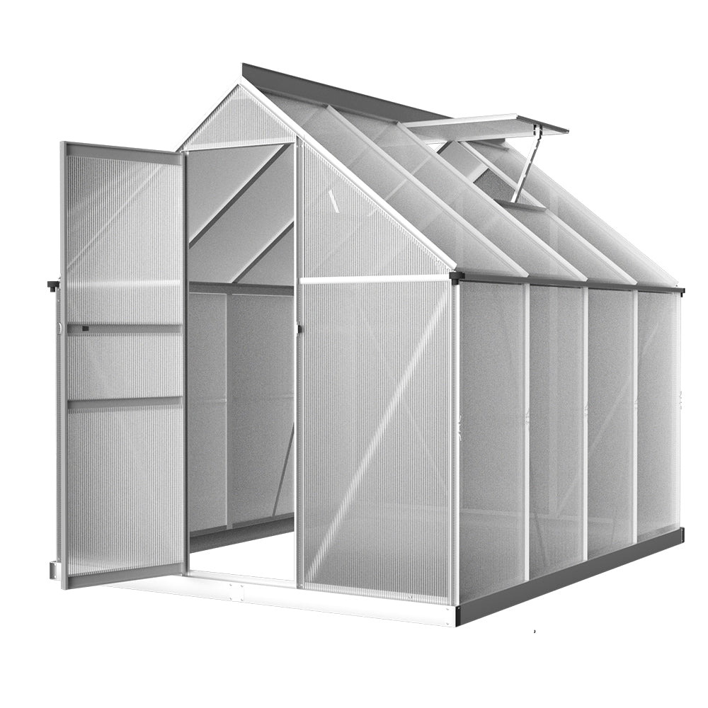 4.36m² Polycarbonate Greenhouse | Aluminum Frame | Greenhouse & Polytunnels