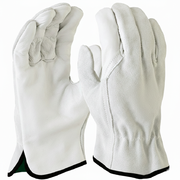 Heavy Duty Rigger's Work Glove - A-Grade Cow Grain Leather, Keystone Thumb - All-Round Protection for Construction, Rigging, and Industrial Use