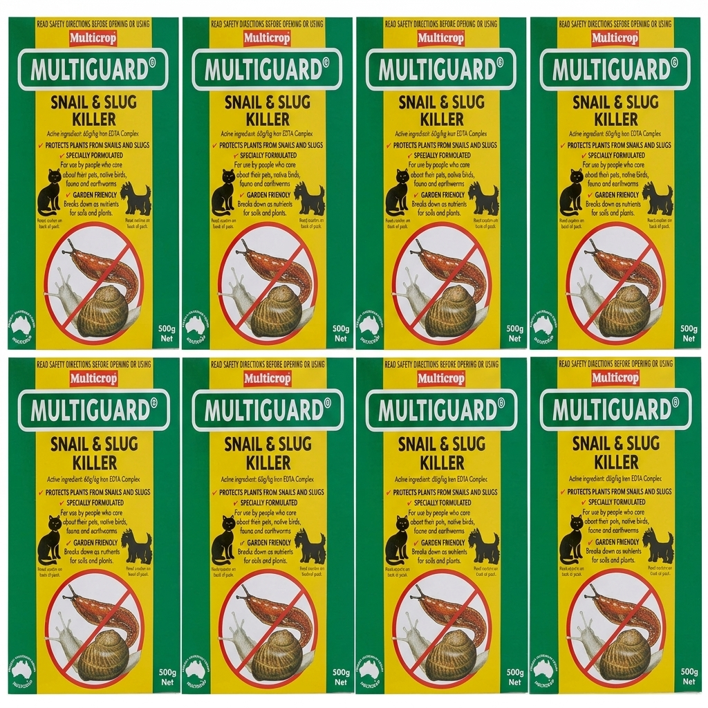 8 x Multicrop - Multiguard Snail Slug Pellets 500g – High-Performance