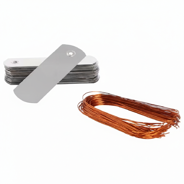 Aluminium Tie-On Plant Labels - 75mm x 25mm, 1000 Count Bulk Pack - Permanent Embossed Marking for Nursery and Inventory