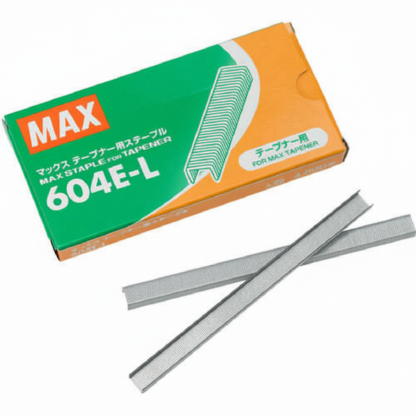 Max Heavy Duty Tying Staples - 604e Size, 4,800 Staples Per Box - Replacement Staples For Max Ht-r1 And Ht-r2 Tying Tools