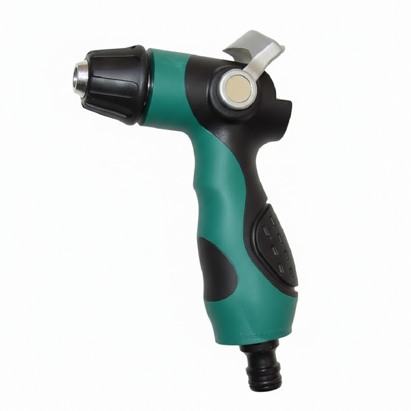 Ryset Flip Action Adjustable Jet Nozzle - Unique Flip Top Ball Valve for Flow Control - Heavy Duty Water Gun for Precise Watering and Cleaning