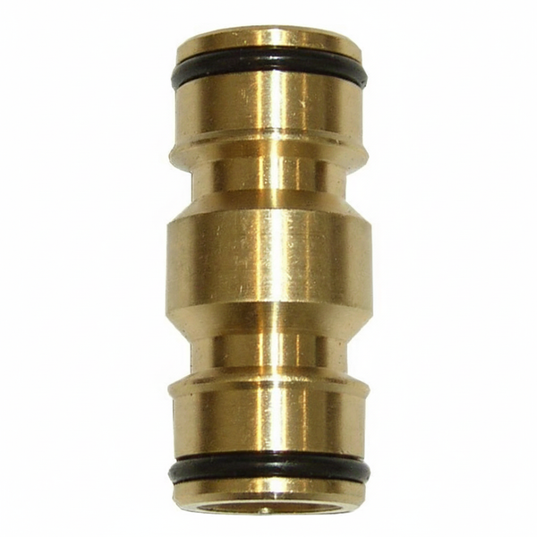 Ryset Maxi Flow Brass Hose Coupler - 19mm (3/4") Double Ended - Heavy Duty Quick Connect Adaptor for Hoses