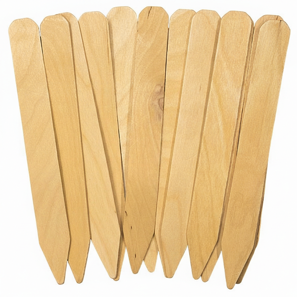 Natural Bamboo Plant Labels - 200mm x 20mm, 10 Pack, FSC Certified - Sustainable Marker for Pots, Seedlings, and Gardens