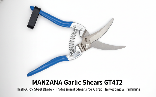 MANZANA Garlic Shears - High-Alloy Steel Blade - Professional Shears for Garlic Harvesting & Trimming