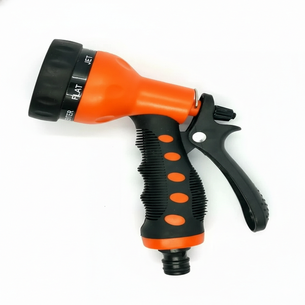 Multi-Pattern Plastic Spray Nozzle - 7 Adjustable Spray Settings - Versatile Hand Spray Gun for Watering and Cleaning Tasks