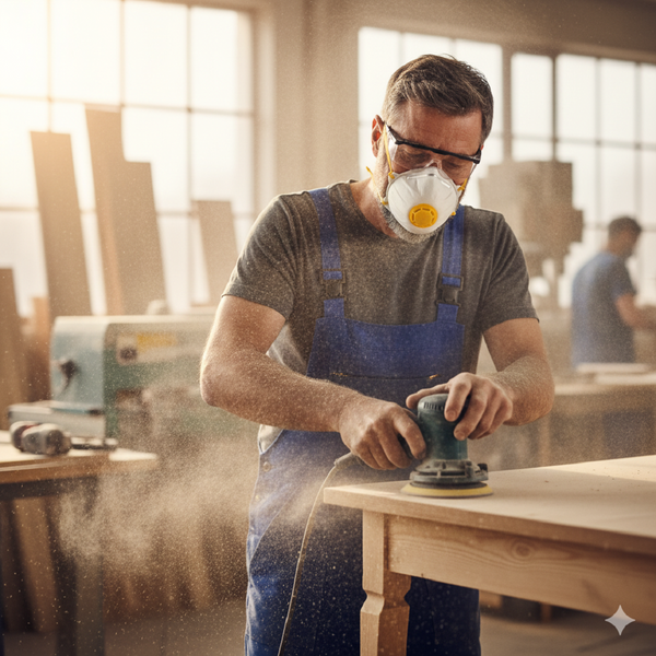 P2 Valved Disposable Dust & Mist Respirators (Box of 12) - High Flow Valve, Contour Fit - Protection Against Mechanical and Thermal Dust in Work Environments