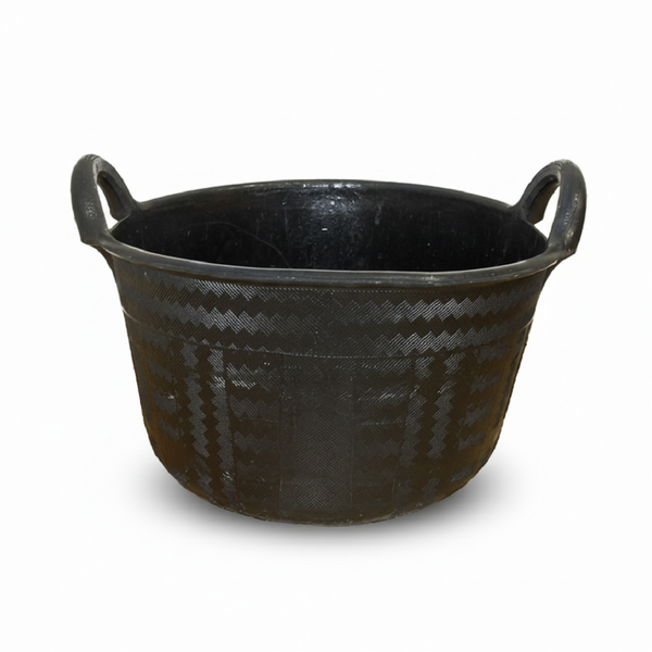 Heavy Duty Flexible Rubber Bucket with Dual Handles - Crush-Proof, Multi-Purpose - Efficient, Convenient Carrying and Storage for Garden, Farm & Home