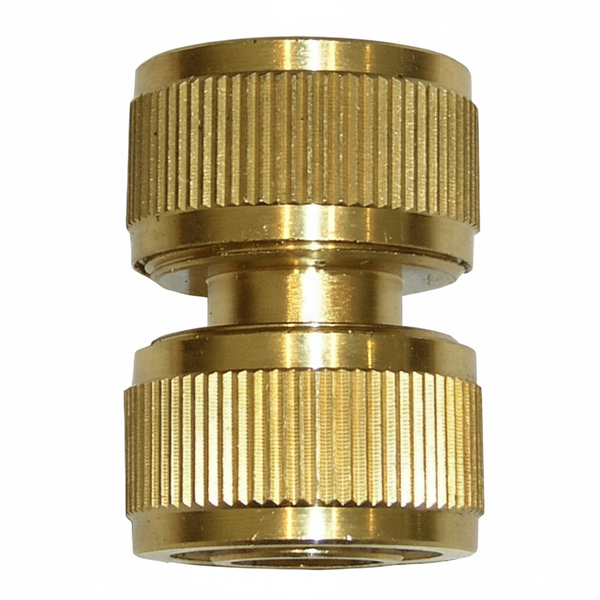 Ryset Maxi Flow Brass Hose Mender - 19mm (3/4") Heavy Duty - Joiner and Repair Connector for High Volume Hoses