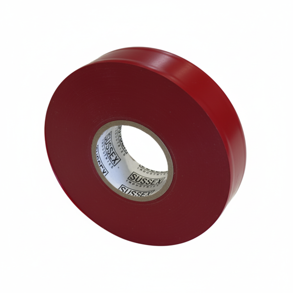 Non-adhesive Pvc Flagging Tape - Red, 25mm X 75m Roll - High Visibility Barrier Tape For Surveying And Marking