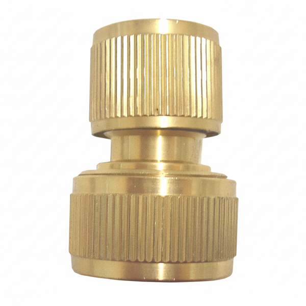 Ryset Brass Hose Connector - 19mm to 12mm Reducing Size - Heavy Duty Adaptor for High Flow Hoses