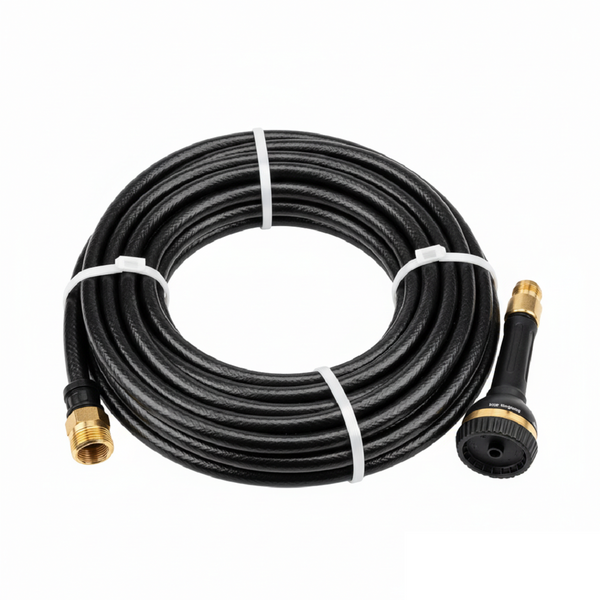 Heavy Duty AS1221 Fire Hose Kit with Brass Fittings - 36M x 19mm, Brass Nozzle & MaxiFlow Connectors - Australian Made, High-Pressure, Ready-to-Use Fire Protection
