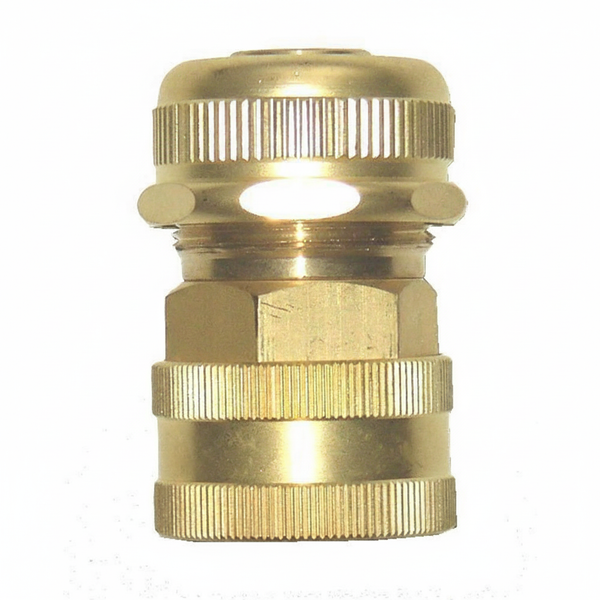 Ryset Maxi Flow Brass Hose Connector - 19mm (3/4") Heavy Duty - High Volume Flow Quick Connect for Hoses