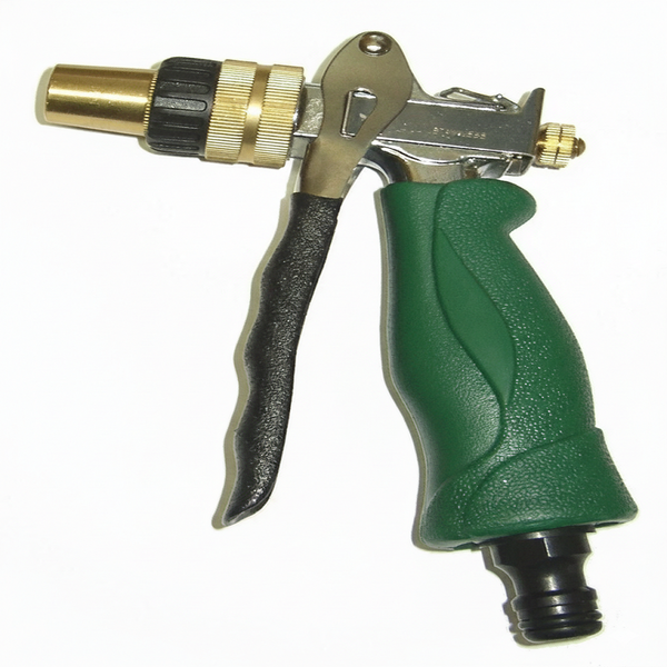 Ryset Heavy Duty Metal Jet Nozzle - Brass Valve, Zinc Alloy Body, Rubber Grip - Professional Grade Water Gun for Powerful Watering and Cleaning
