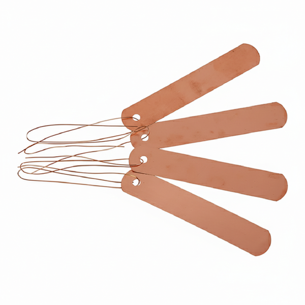 Traditional Copper Tie-On Plant Labels - 11cm x 2cm, 10 Pack with Copper Wires - Permanent Marker for Trees, Shrubs, and Perennials
