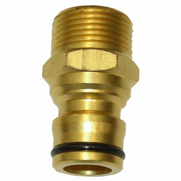 Ryset Maxi Flow Brass Tool Adaptor - 18mm x 3/4" BSP-M Thread - Quick Connect for High Volume Spray Tools